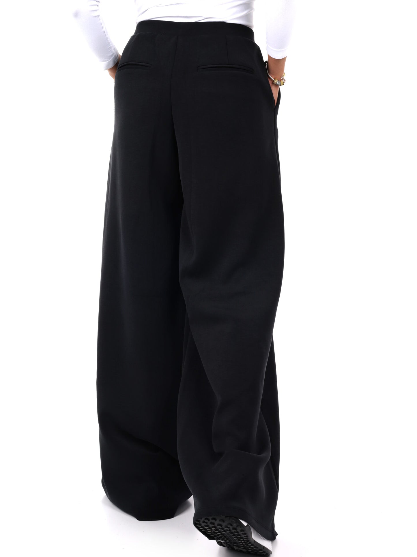 PANTALONE OLYMPE WIDE LEG GUESS DA DONNA NERO