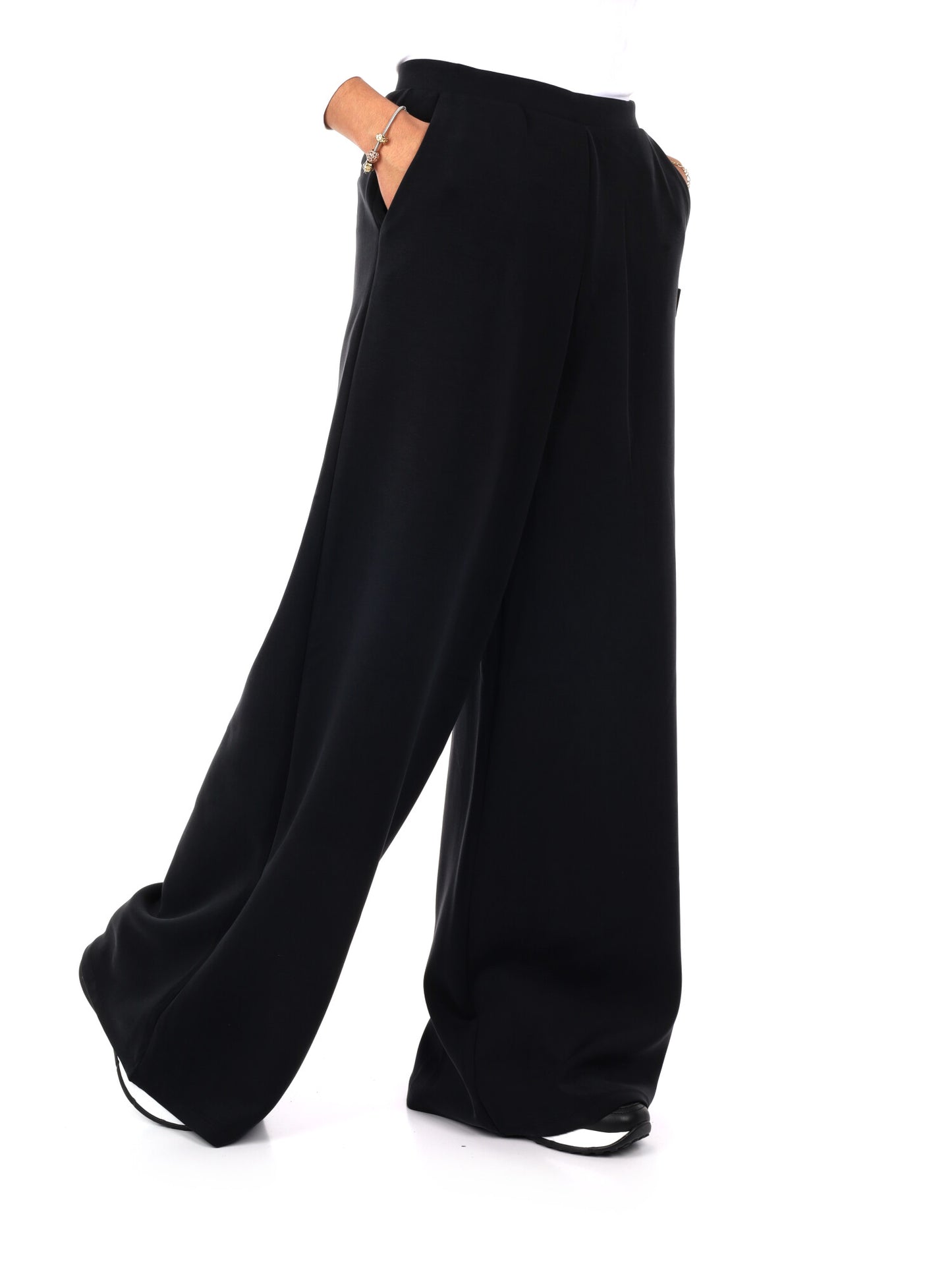 PANTALONE OLYMPE WIDE LEG GUESS DA DONNA NERO