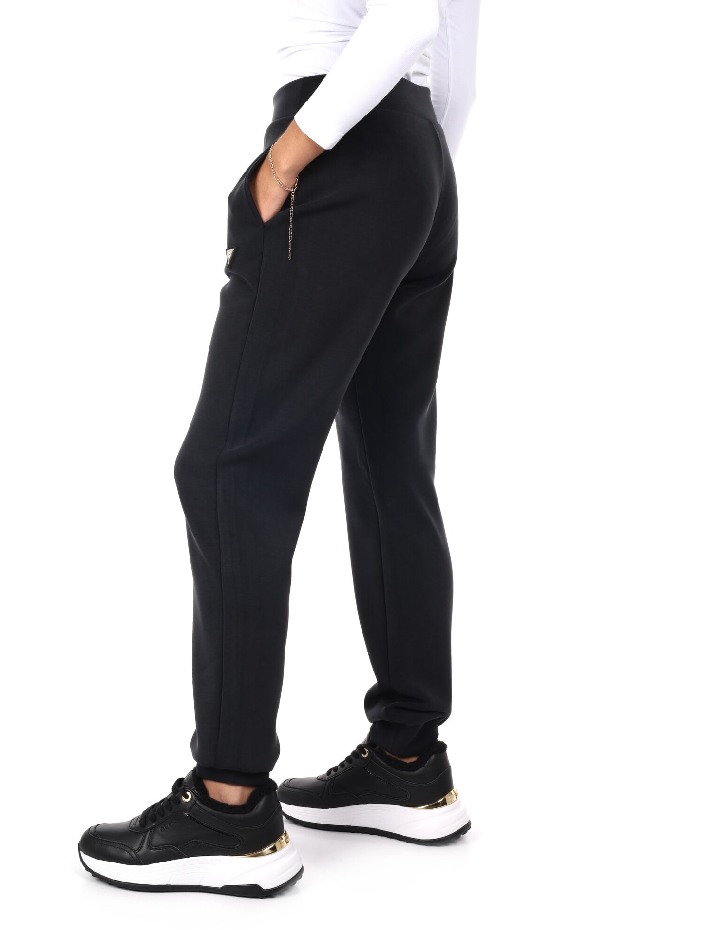 PANTALONE OLYMPE JOGGER GUESS DA DONNA NERO