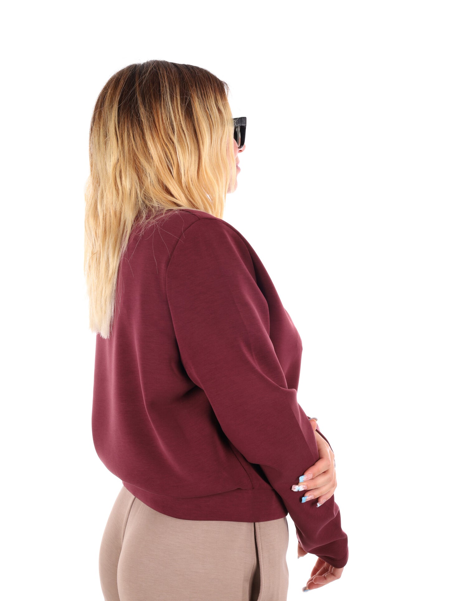 FELPA OLYMPE GUESS DA DONNA BORDEAUX