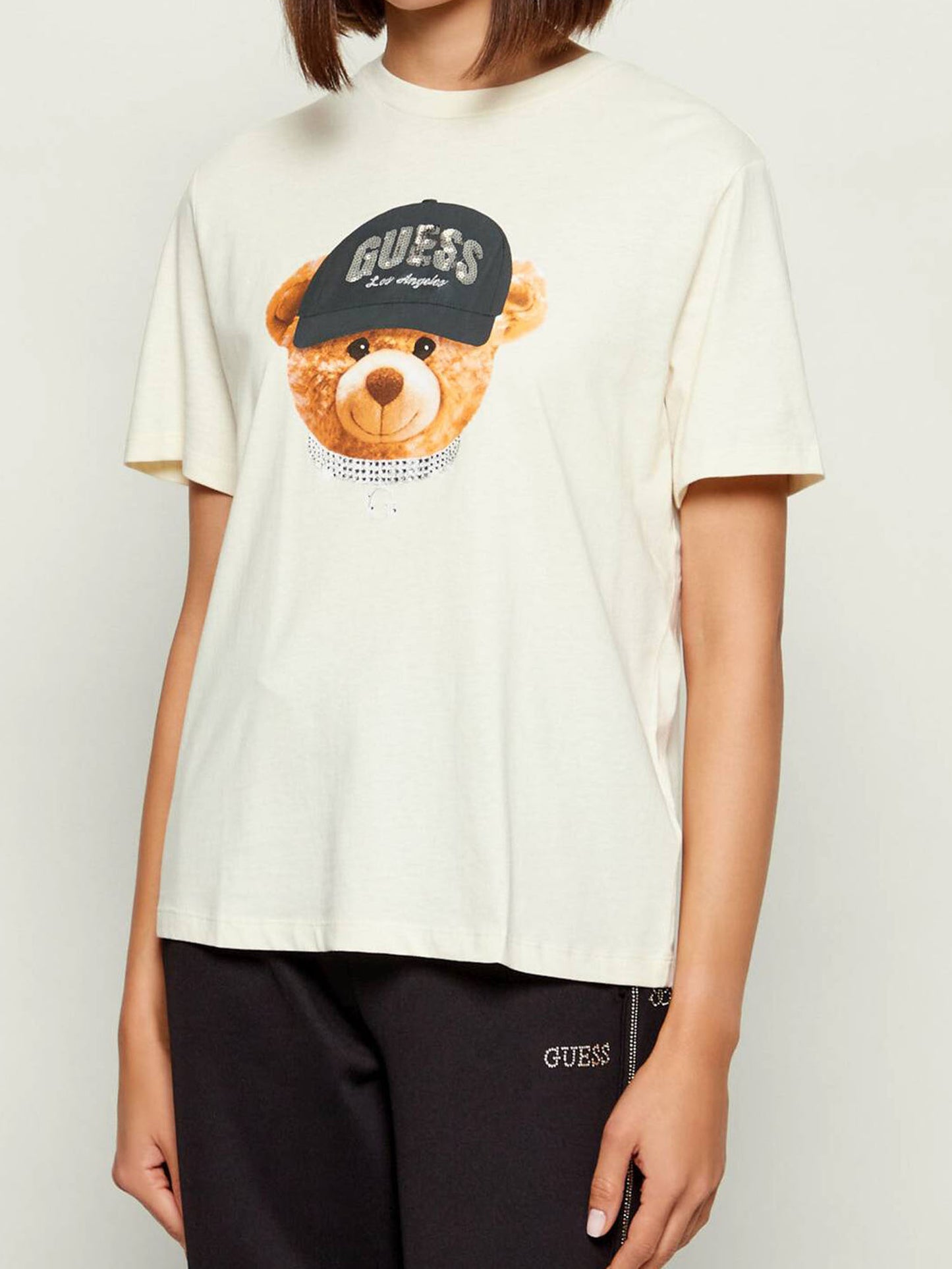 T-SHIRT TEDDY BEAR GUESS DA DONNA PANNA