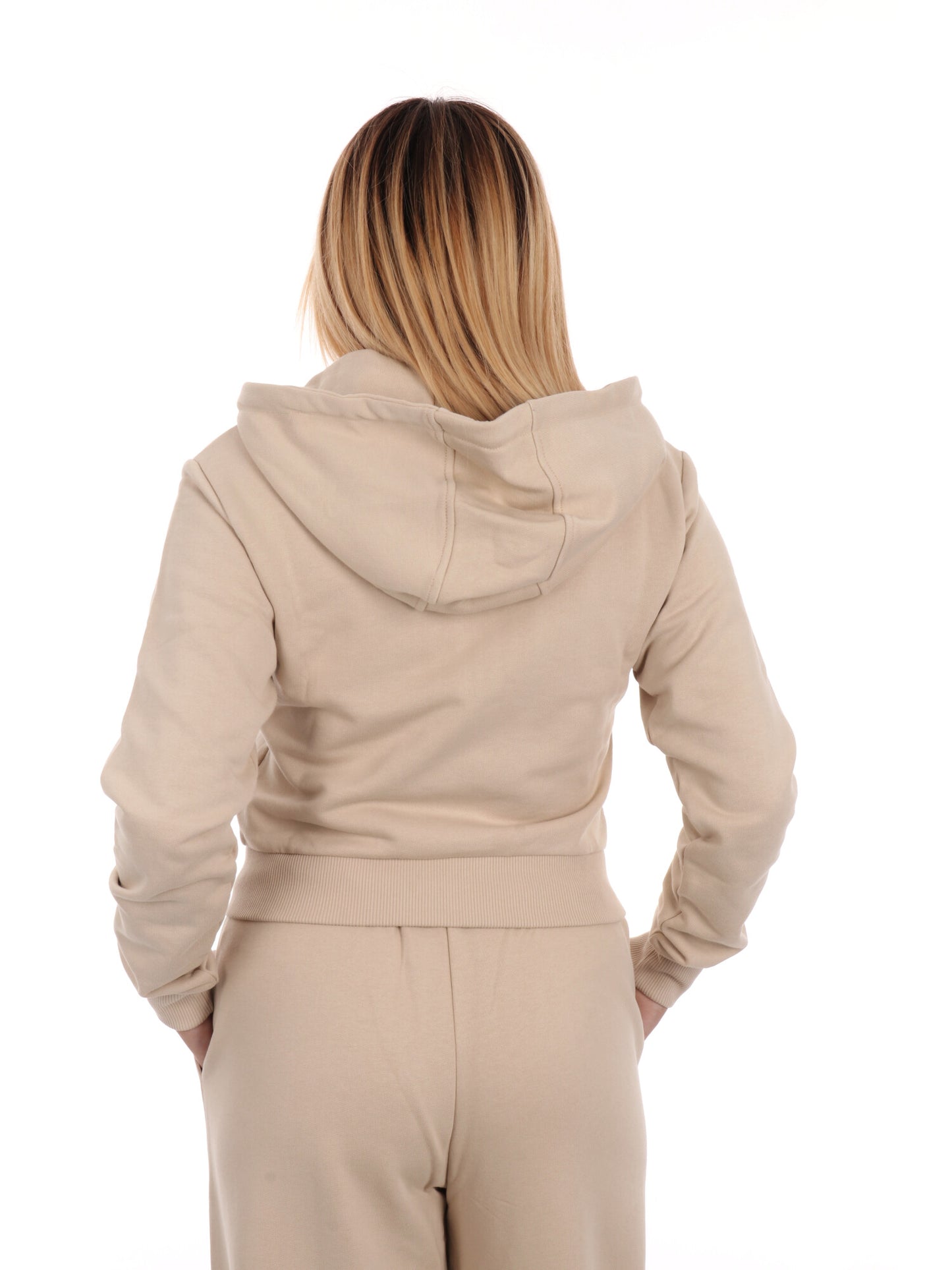FELPA PRIMULA CON FULL ZIP GUESS DA DONNA CEMENTO