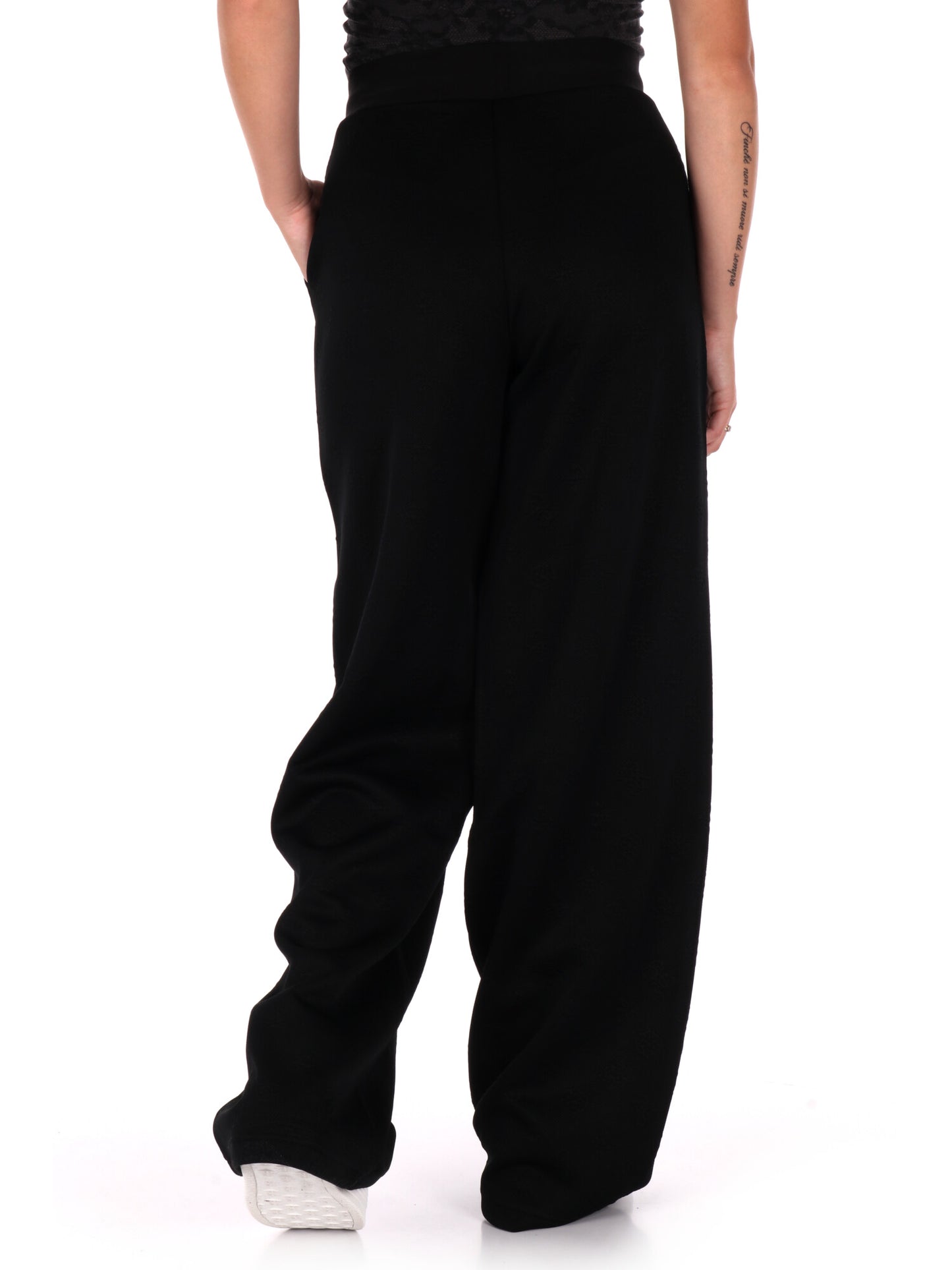 PANTALONE PEONY CON STAMPA 3D GUESS DA DONNA NERO