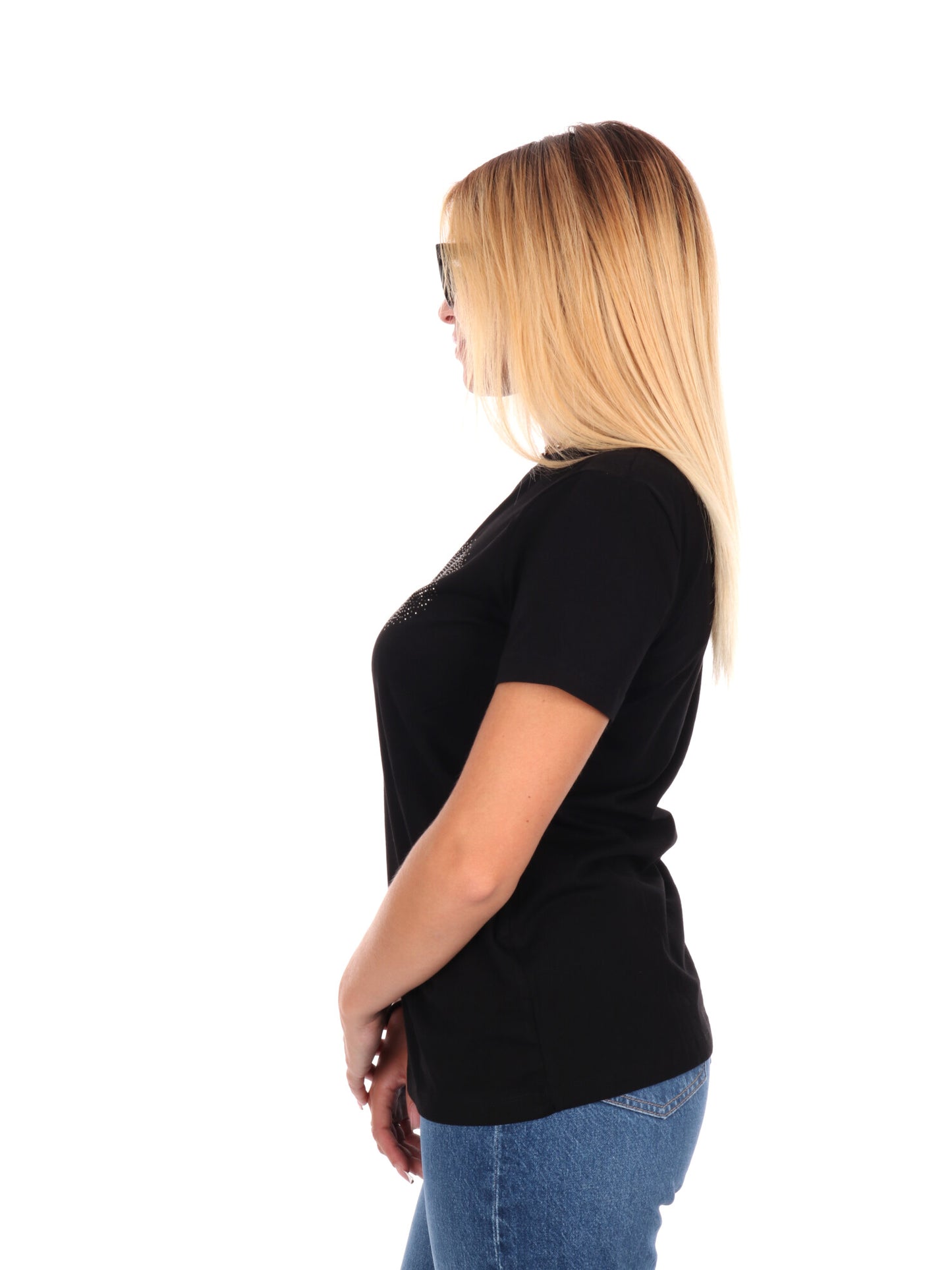 T-SHIRT INGRID GUESS DA DONNA NERO