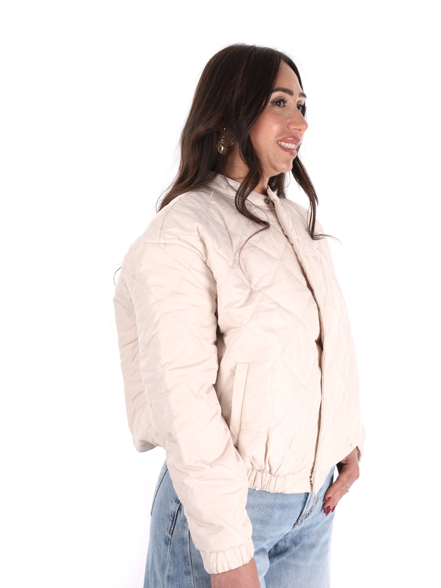 Guess Cecilia Puffer, giubbino trapuntato donna beige
