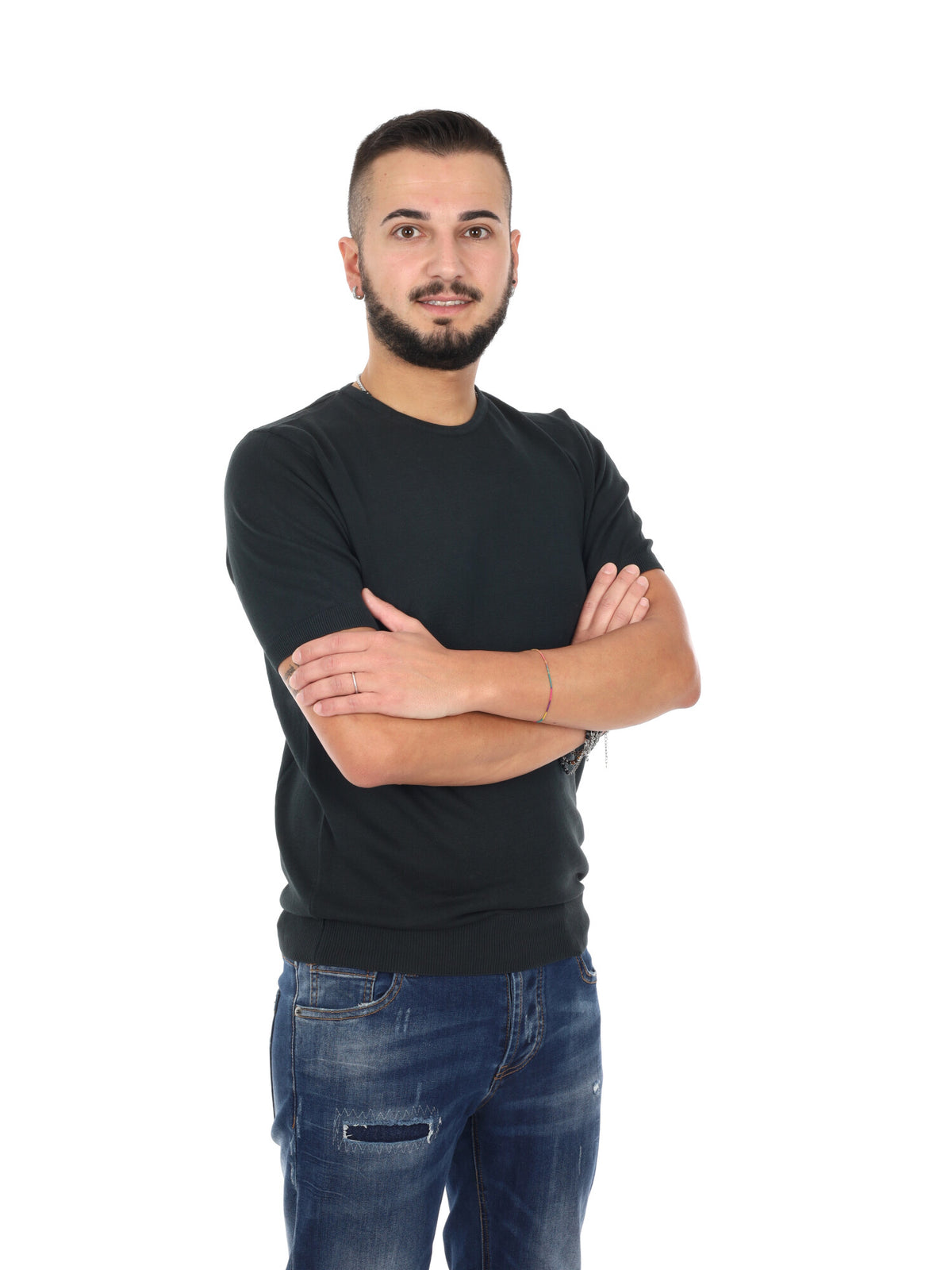 F.b. t-shirt maglia da uomo nero