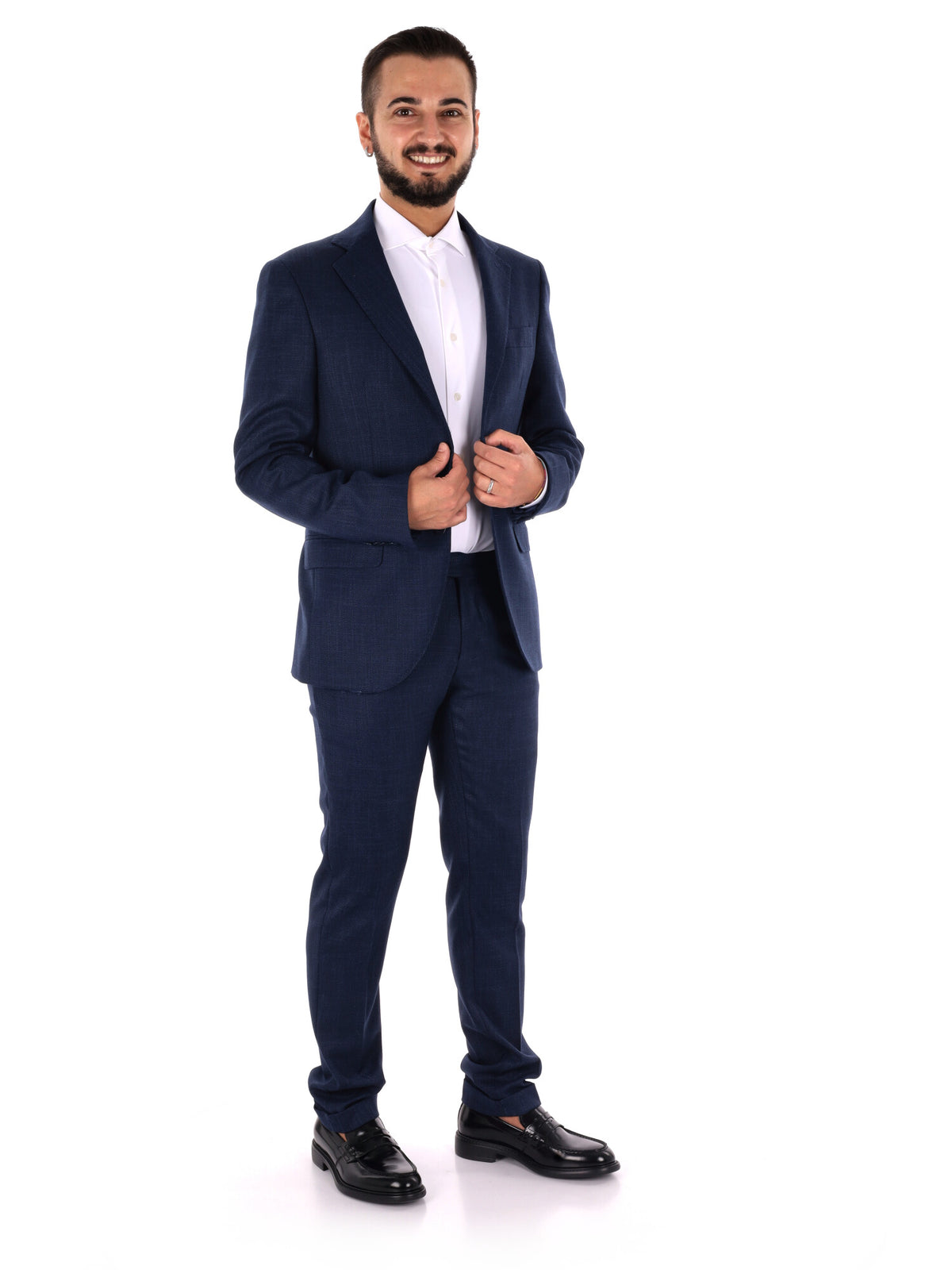 Fb W1320 0504, abito da uomo denim