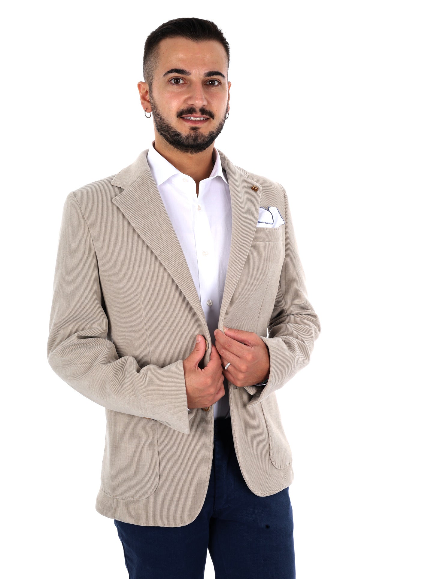Fb W1426 390, giacca da uomo beige