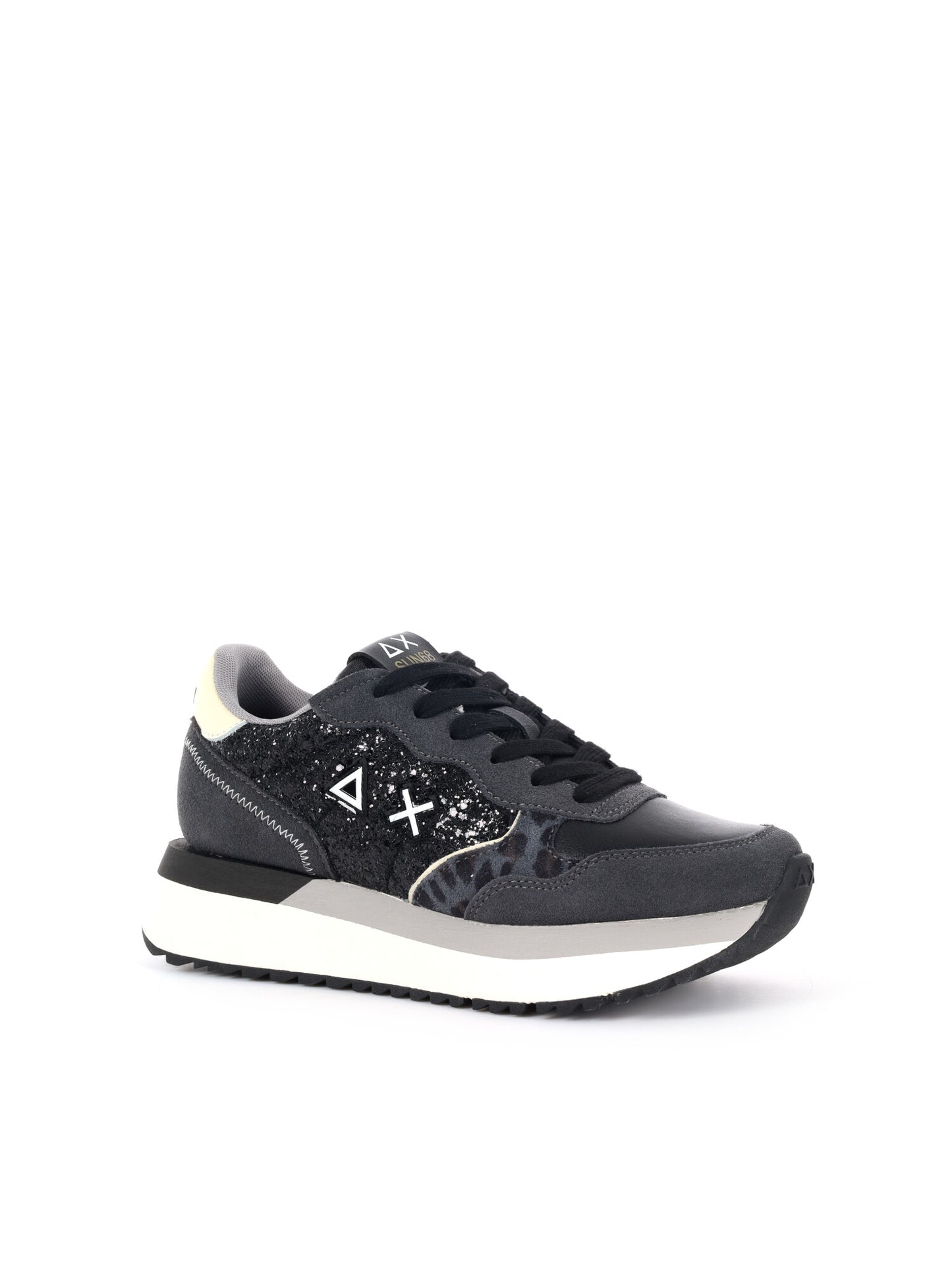 SNEAKER BIG ALLY GLITTER SUN68 DA DONNA NERO