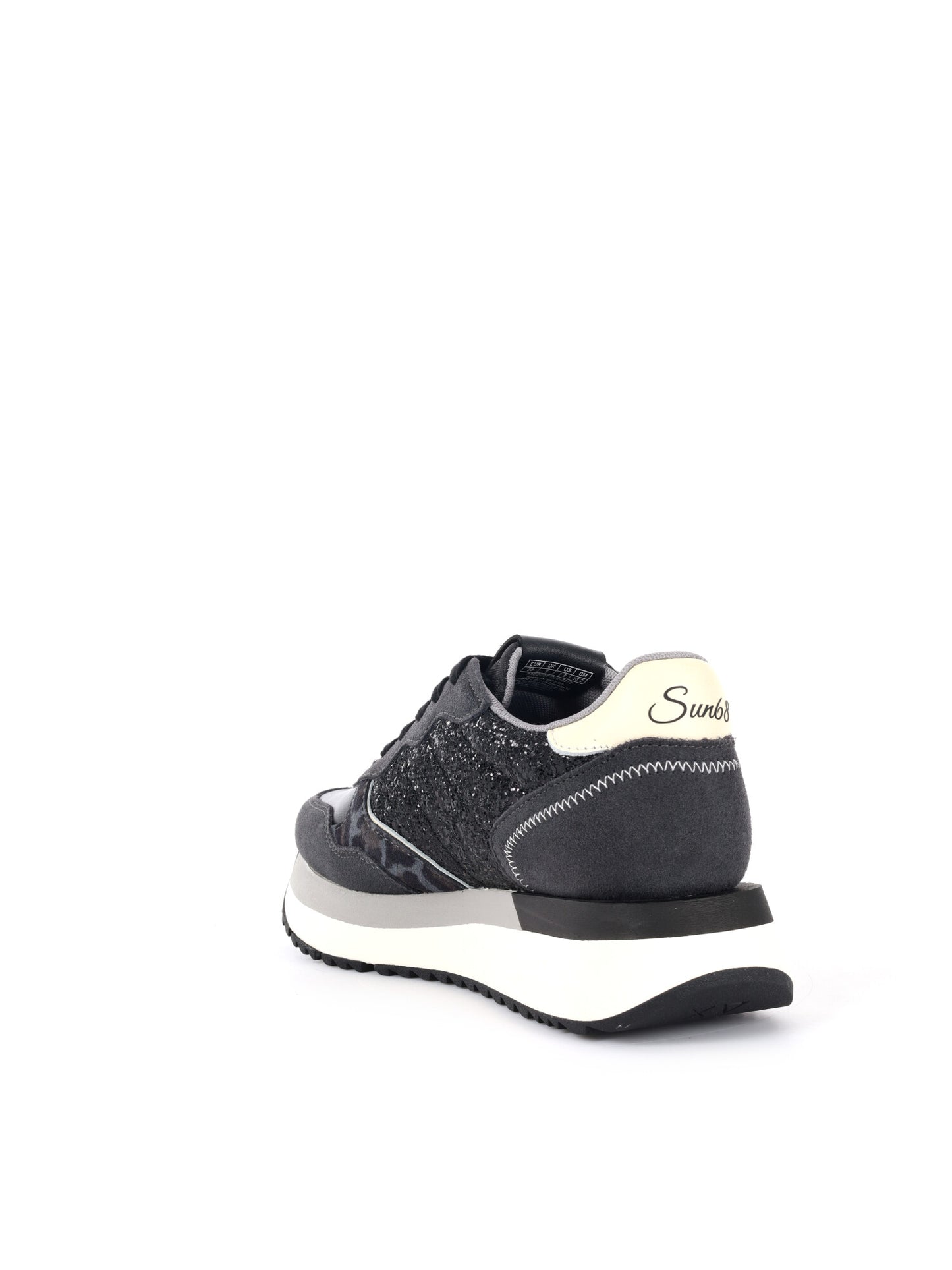 SNEAKER BIG ALLY GLITTER SUN68 DA DONNA NERO
