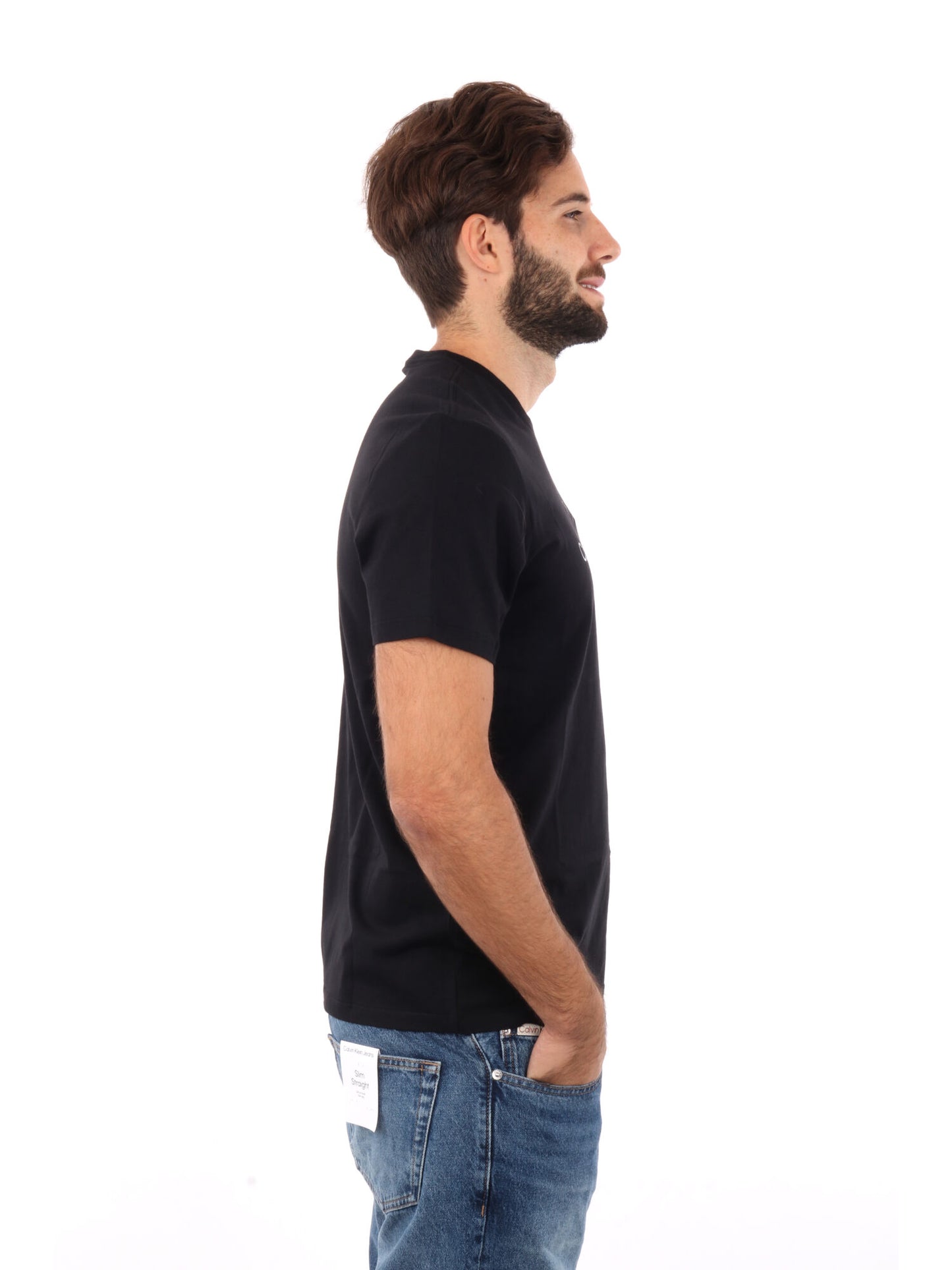 T-SHIRT MONOGRAMMA HERO CALVIN KLEIN JEANS DA UOMO NERO