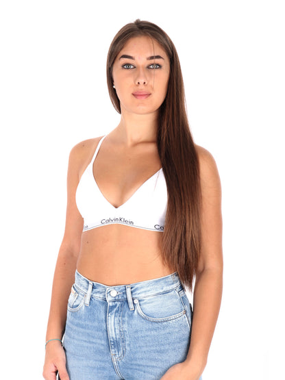 Ck lightly triangle reggiseno da donna bianco
