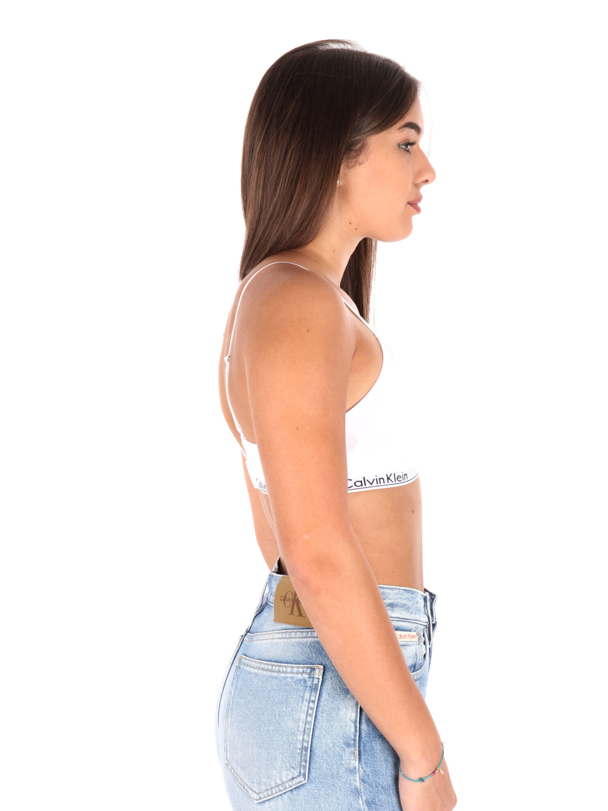 Ck lightly triangle reggiseno da donna bianco