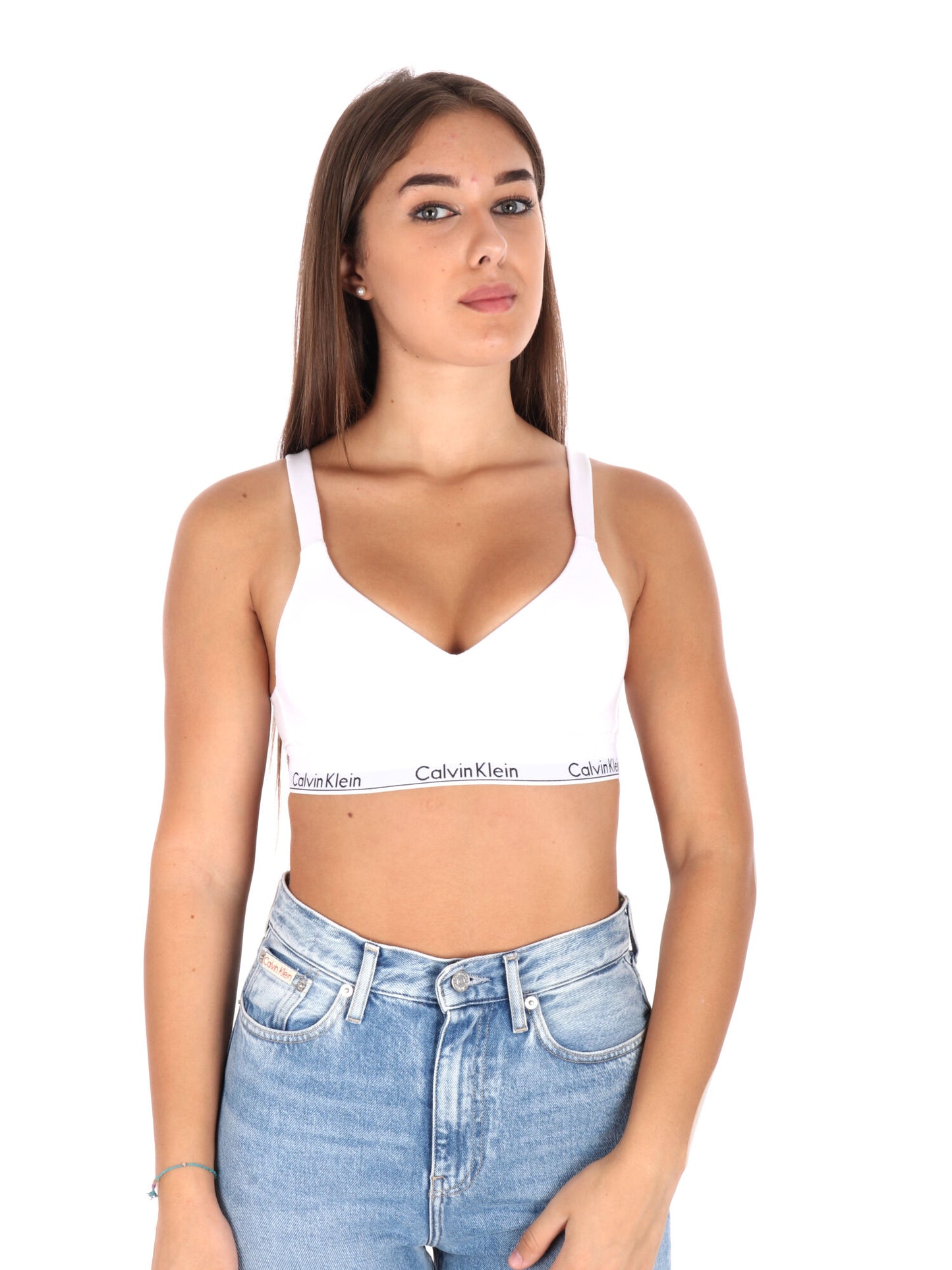 BRALETTE LIFT CALVIN KLEIN JEANS DA DONNA BIANCO