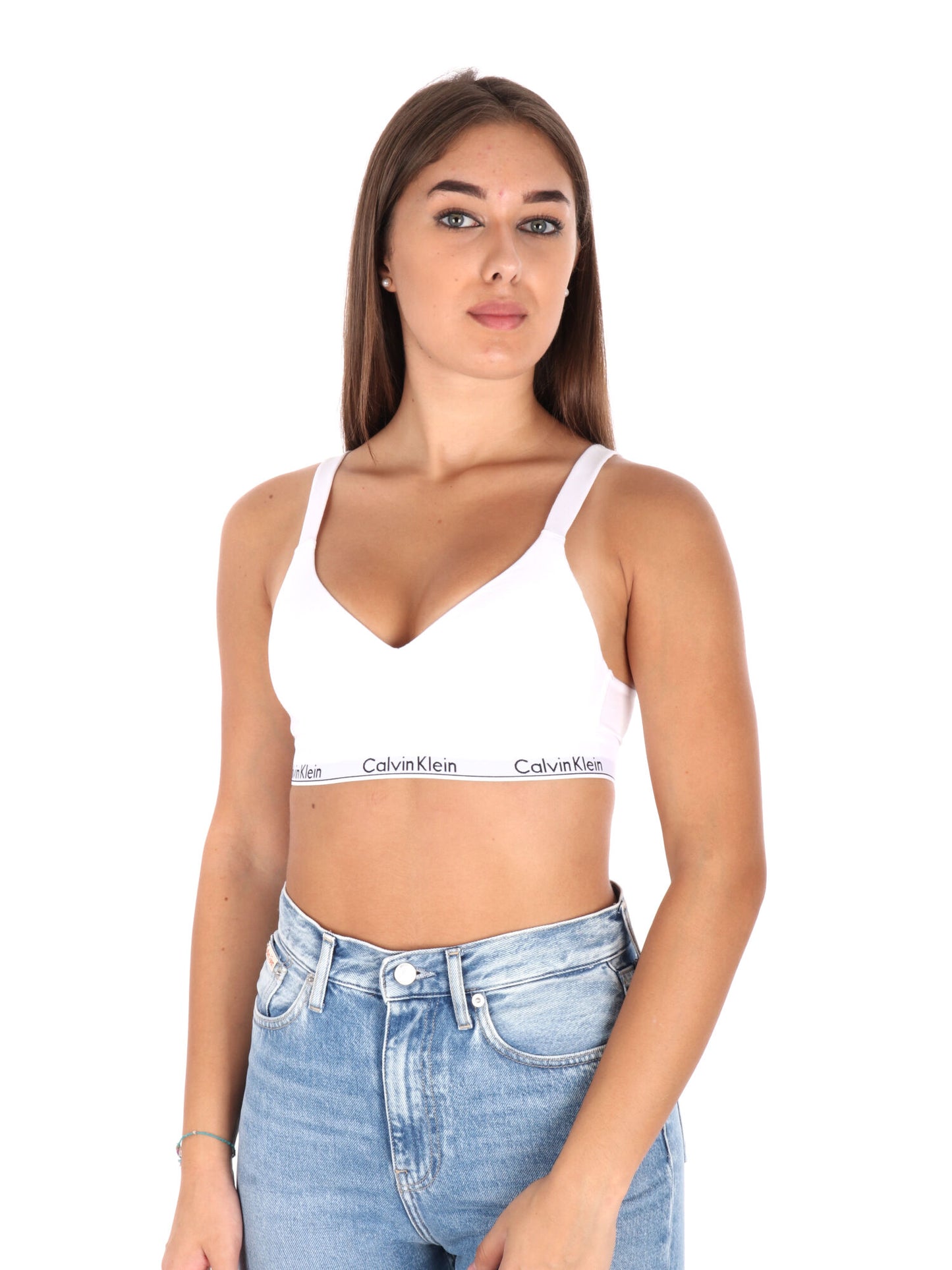 BRALETTE LIFT CALVIN KLEIN JEANS DA DONNA BIANCO