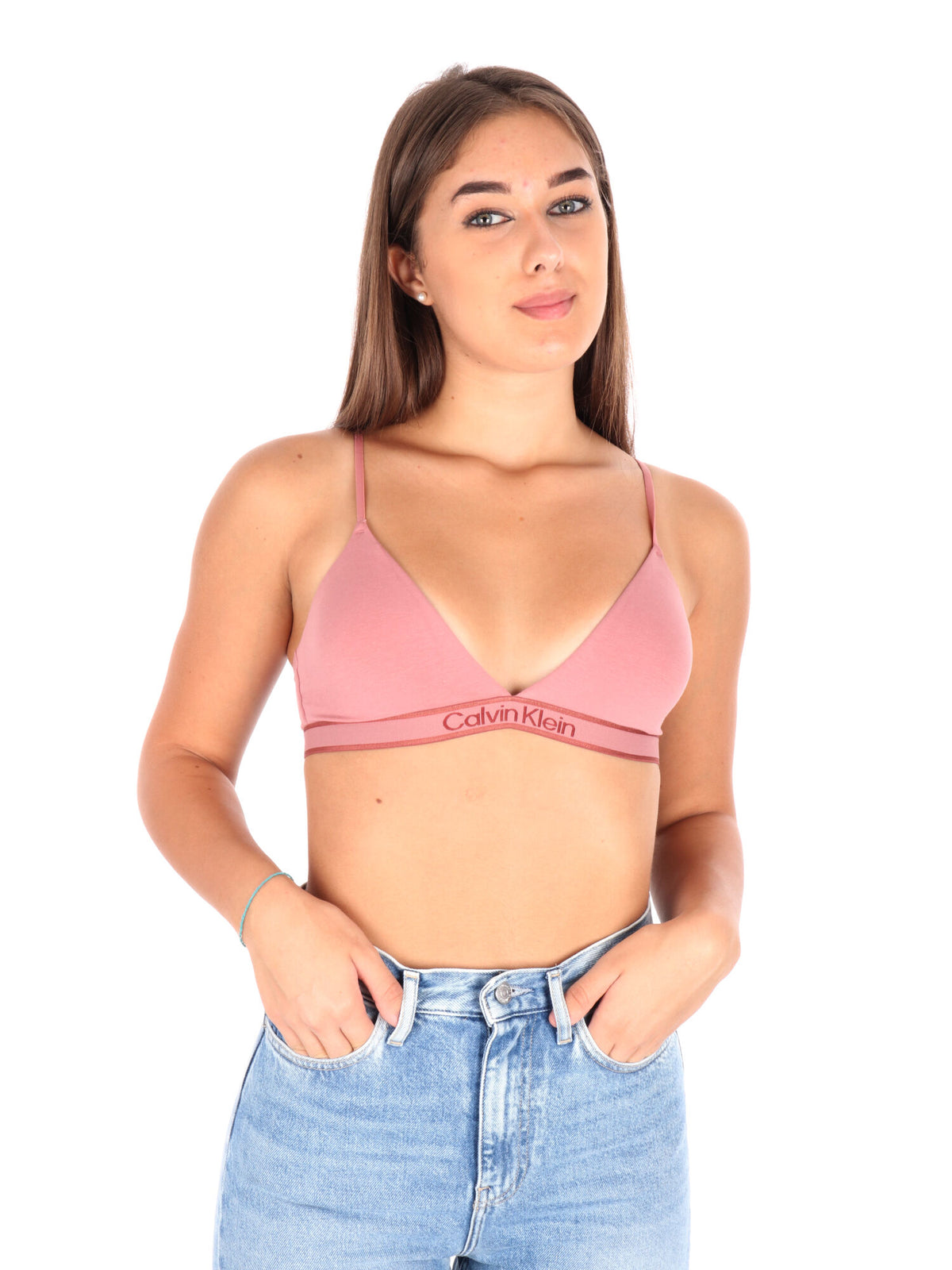 Ck ll triangle reggiseno da donna rosa