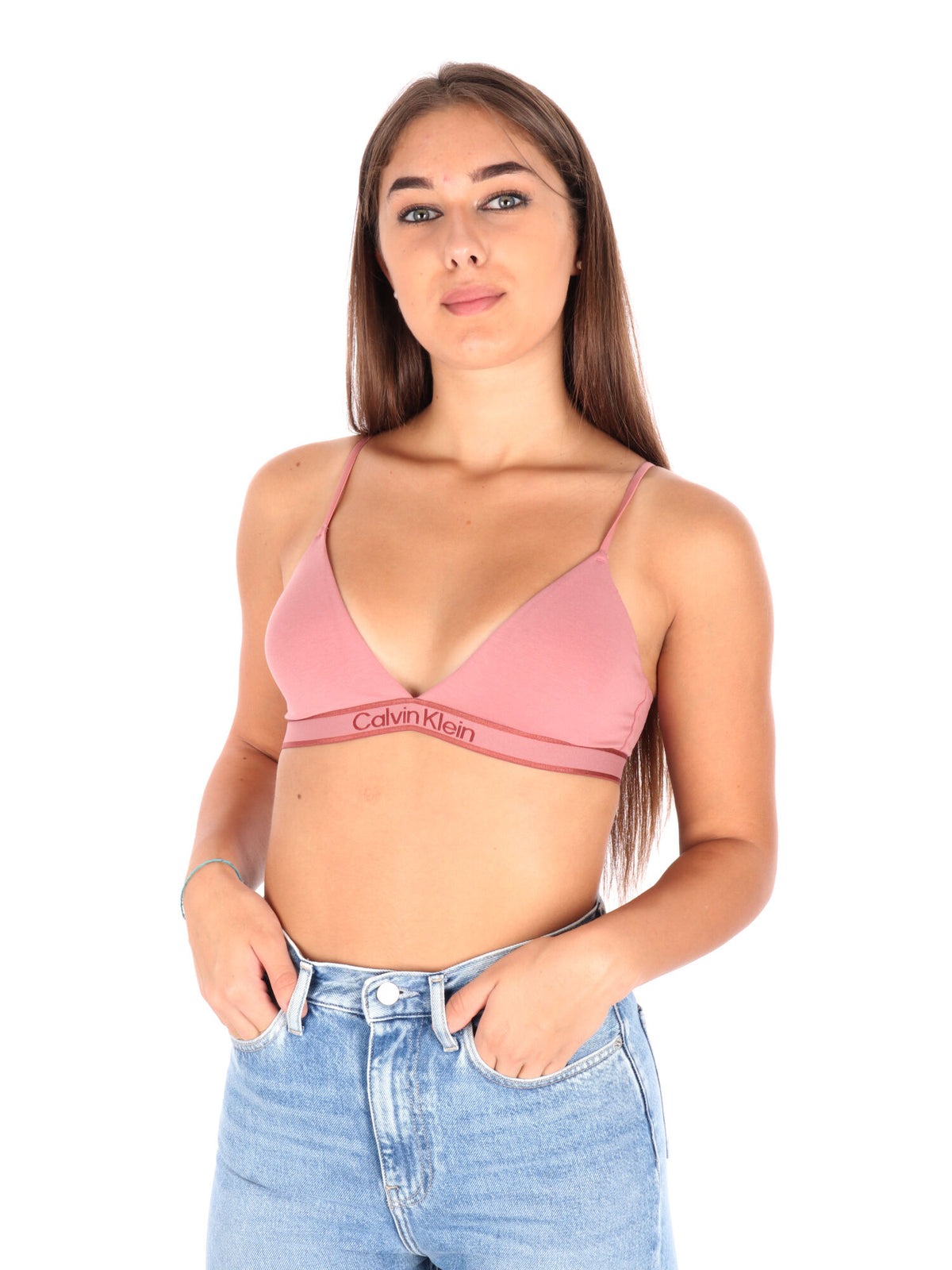 Ck ll triangle reggiseno da donna rosa