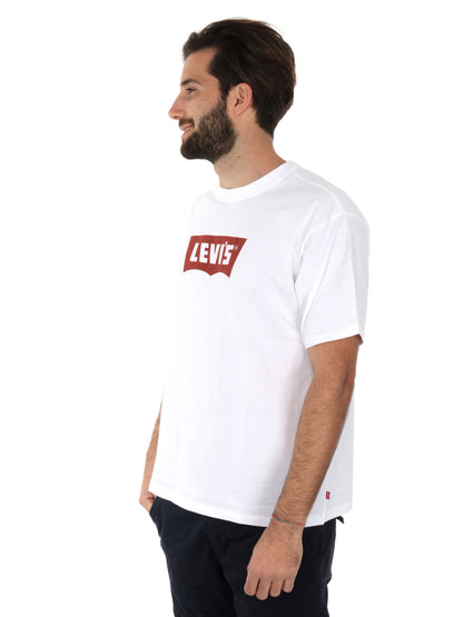 T-SHIRT VINTAGE LEVI'S UOMO BIANCO-ROSSO