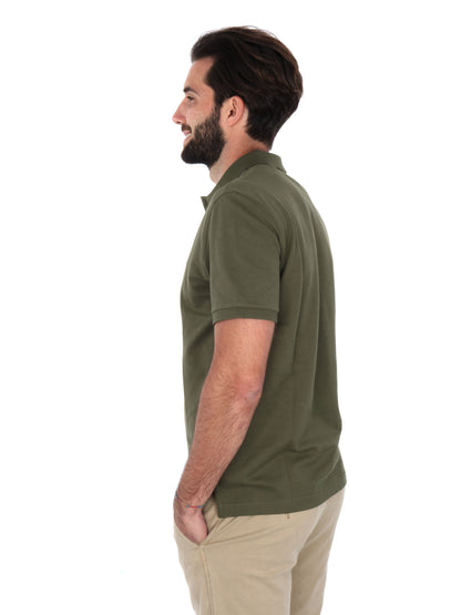 POLO IN PIQUE GANT UOMO VERDE MILITARE