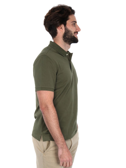 POLO IN PIQUE GANT UOMO VERDE MILITARE