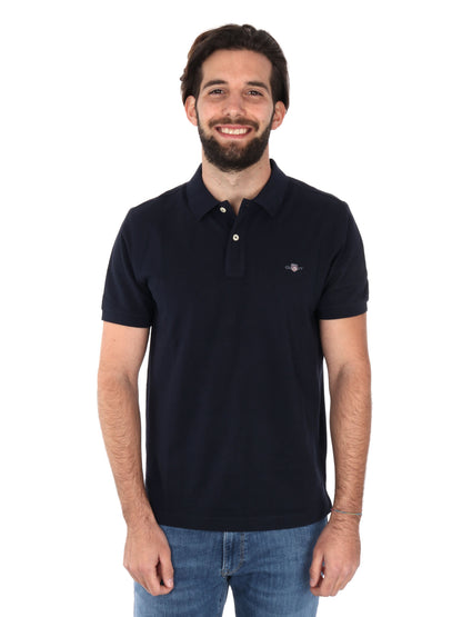 POLO IN PIQUE GANT UOMO BLU