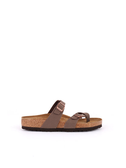 Sandalo Mayari Birkenstock da donna in morbido tessuto marrone