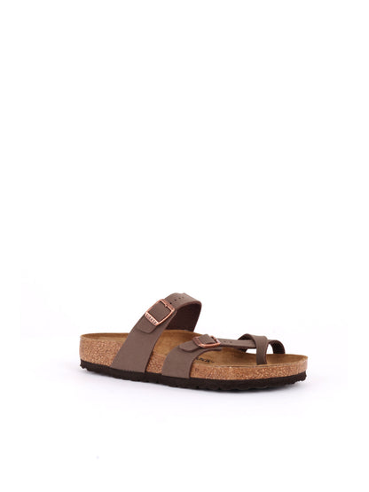 Sandalo Mayari Birkenstock da donna in morbido tessuto marrone