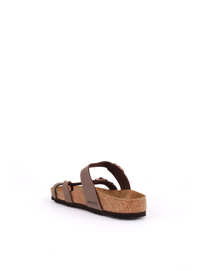 Sandalo Mayari Birkenstock da donna in morbido tessuto marrone
