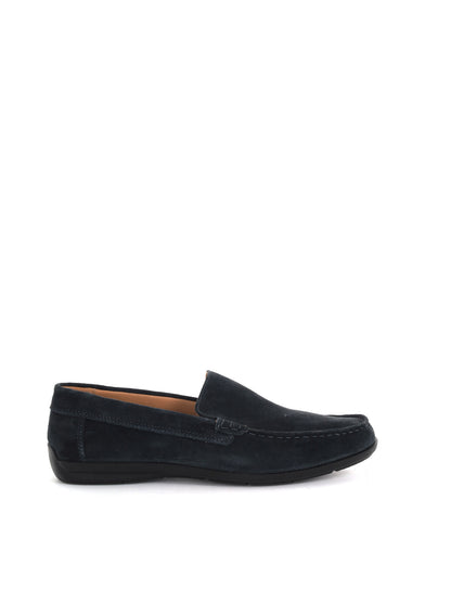 Mocassino Imac uomo in pelle blu primaverile