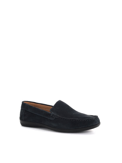 Mocassino Imac uomo in pelle blu primaverile