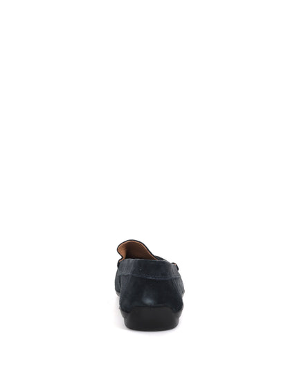 Mocassino Imac uomo in pelle blu primaverile