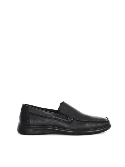 Mocassino da uomo Imac in pelle nero elegante e confortevole