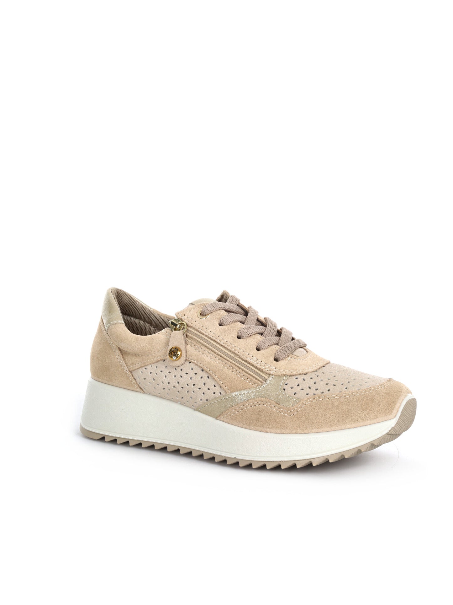 Sneakers stringate Imac da donna in pelle bianca
