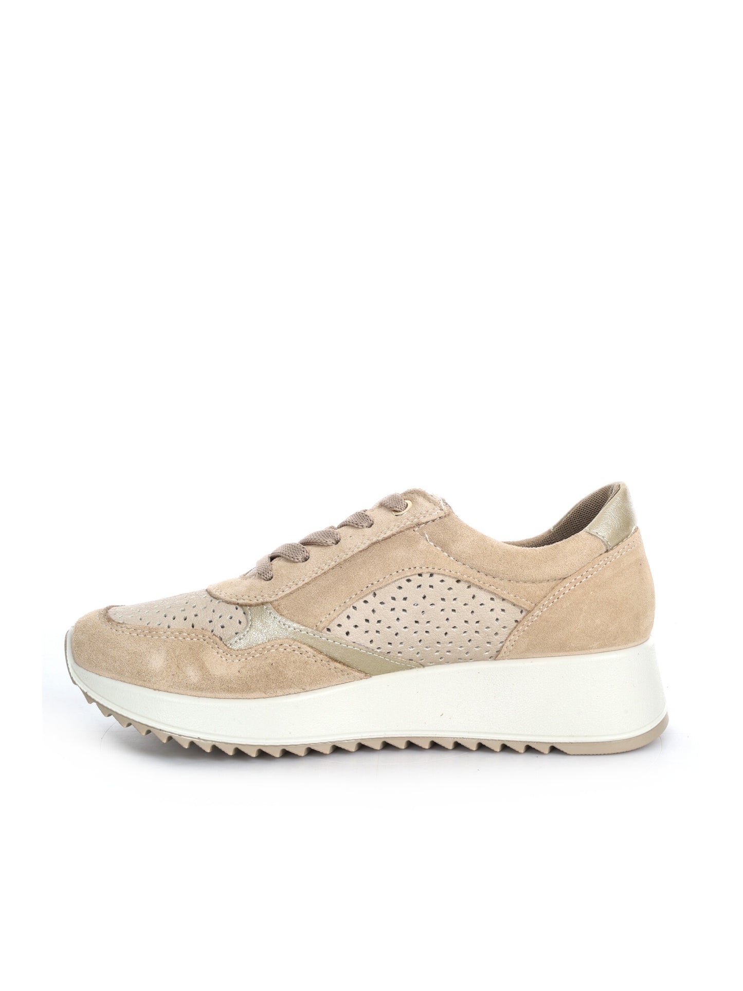 Sneakers stringate Imac da donna in pelle bianca