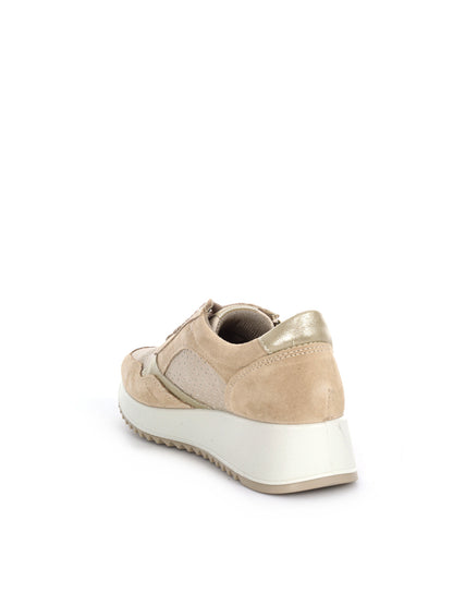 Sneakers stringate Imac da donna in pelle bianca