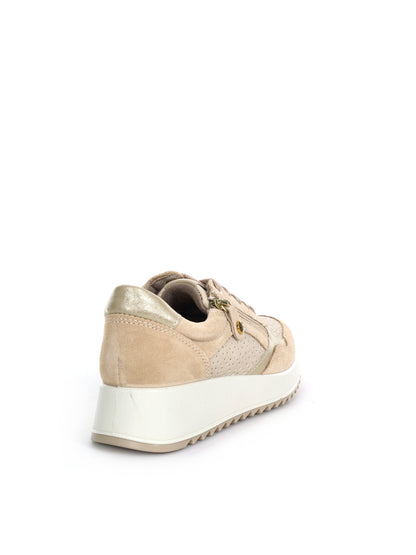 Sneakers stringate Imac da donna in pelle bianca