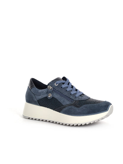 Sneakers stringate da donna Imac blu