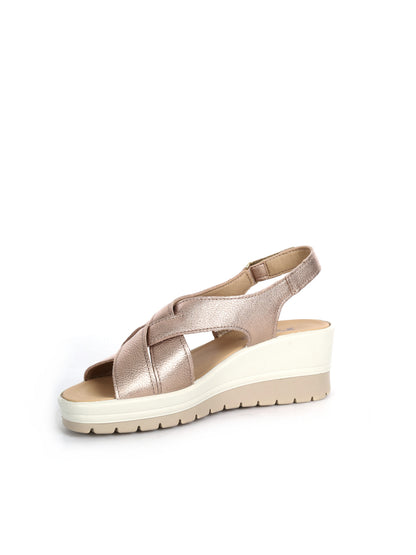 Sandali donna Imac beige con tacco comodo ed elegante