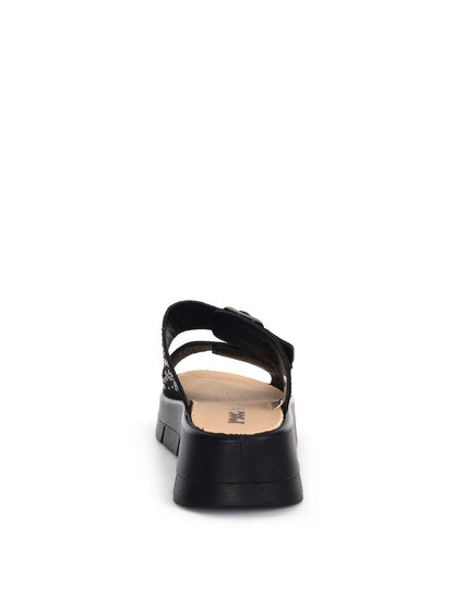 Sandalo donna Imac in nero, elegante e versatile