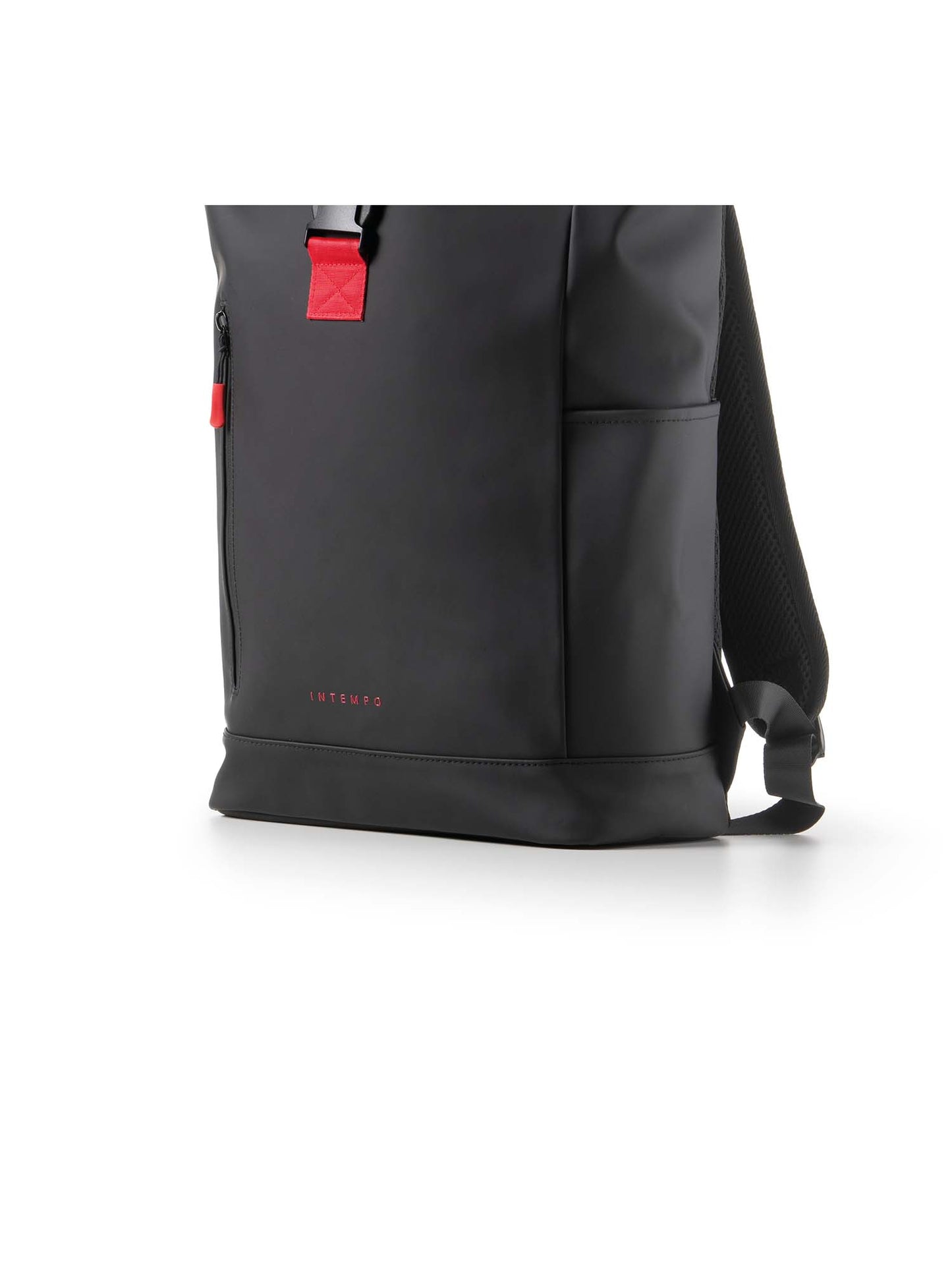 Zaino Roll-Top Intempo Ready in gomma antipioggia nero unisex