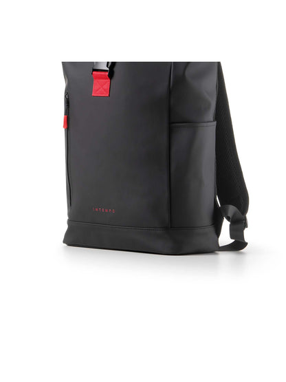 Zaino Roll-Top Intempo Ready in gomma antipioggia nero unisex