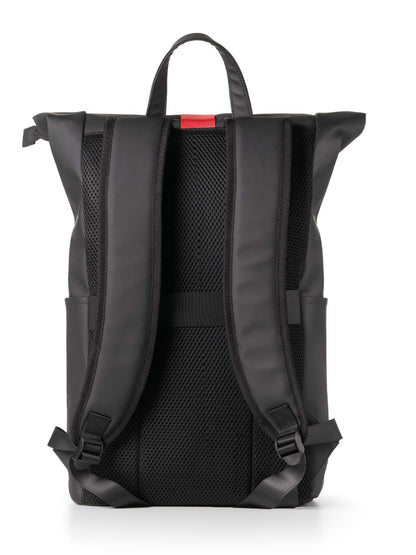 Zaino Roll-Top Intempo Ready in gomma antipioggia nero unisex