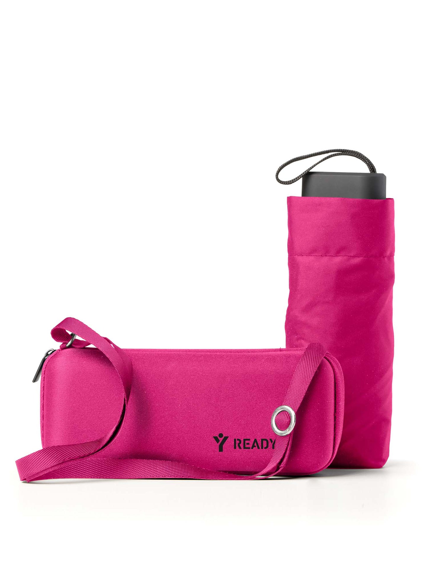 Ready ombrello da borsa unisex fucsia compatto e leggero
