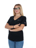 t-shirt-collo-a-v-champion-da-donna-nero