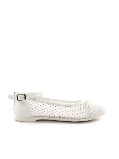 Ballerine Love Details per unisex bambino bianche in similpelle
