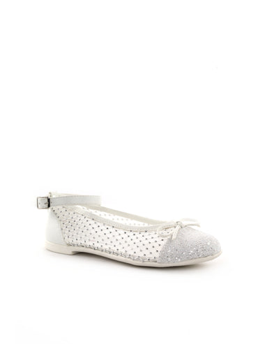 Ballerine Love Details per unisex bambino bianche in similpelle