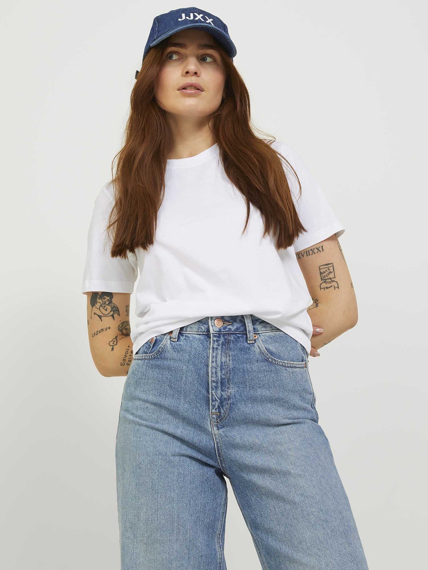 T-SHIRT ANNA JJXX DA RAGAZZA BIANCO