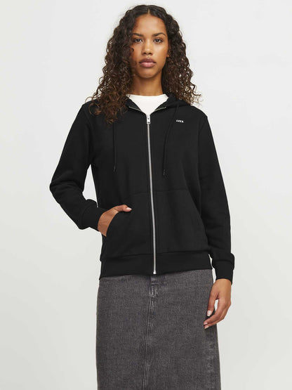 Jjxx abbie rlx zip felpa da donna nero