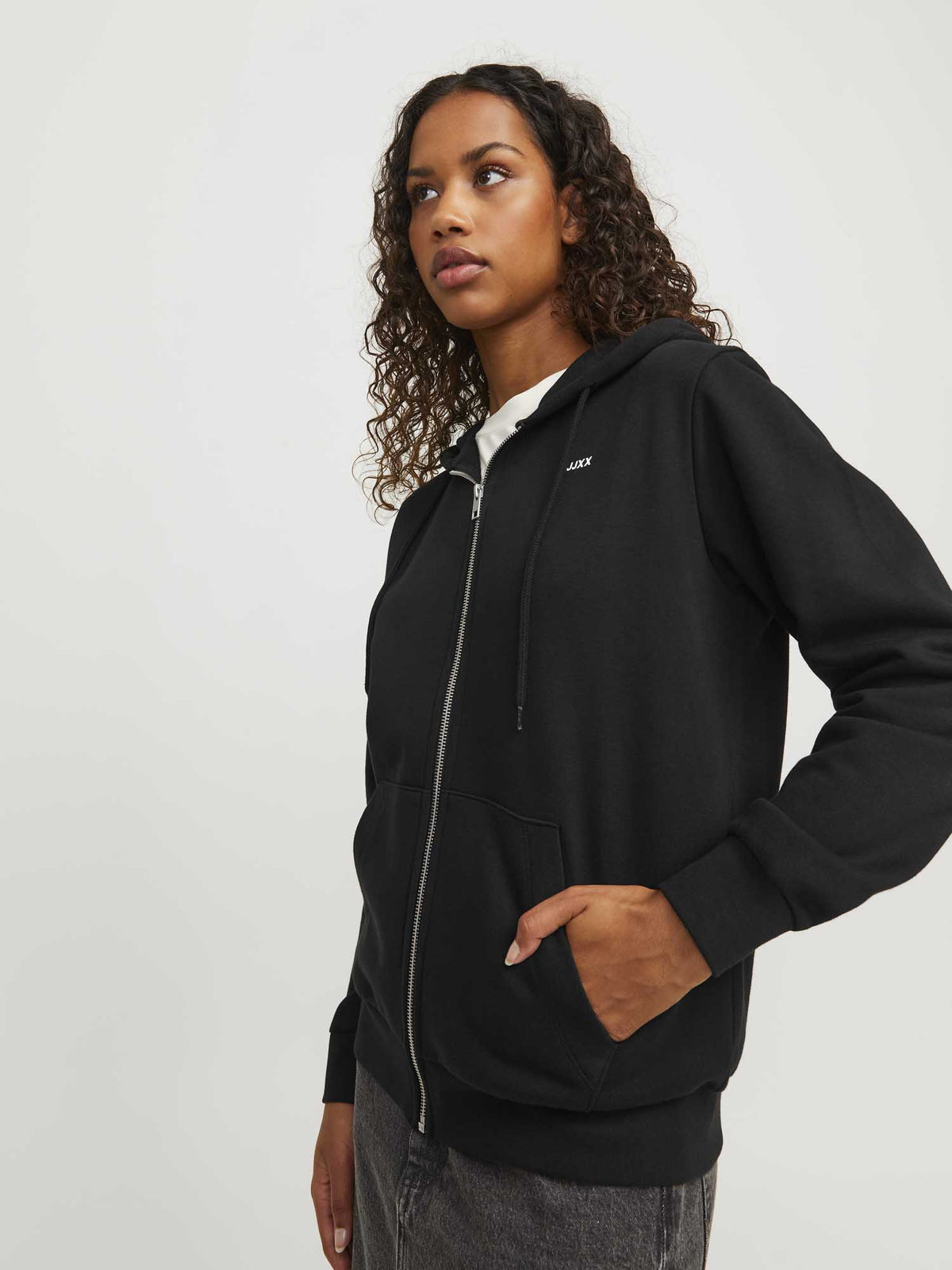 Jjxx abbie rlx zip felpa da donna nero