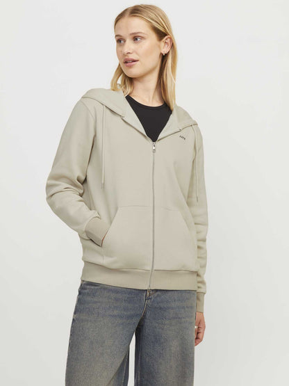 Jjxx abbie rlx zip felpa da donna panna